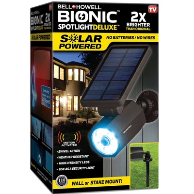 BELL AND HOWELL Bell + Howell Bionic Spotlight Deluxe Solar Powered Outdoor Motion Sensor LED