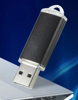 MANKUS USB-Stick USB 2.0 64GB Speicherstick schwarz Aluminium Status LED, Schutzkappe