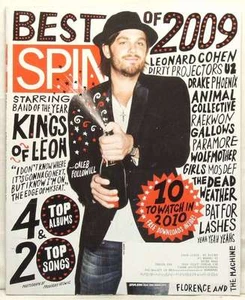 SPIN MAGAZINE BEST OF 2009 KINGS OF LEON PARAMORE WOLFMOTHER DRAKE U2 VERY RARE! - Picture 1 of 1