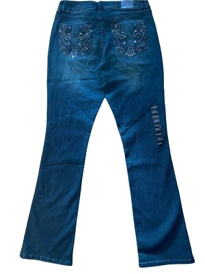 NWT Code Bleu Women’s Jeans Sz 6 Soleil Mid Rise Bootcut Curvy Hip & Thigh Blue - Image 1 of 4