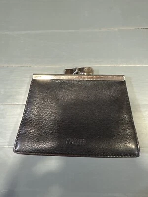 Bolso para monedas Wilsons de cuero negro para mujer  Foto 1 de 4