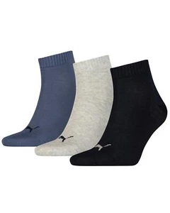 Calcetines PUMA Cuarto Unisex Adultos Algodón Entrenador de Tobillo Calcetín Deportivo (3 PARES) - Imagen 1 de 8