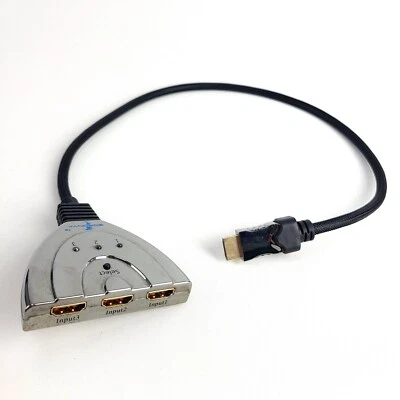 3 Port HDMI Switch Supports Auto Switch with Full HD 1080P & 3D Player Goronya  - Image 1 of 4