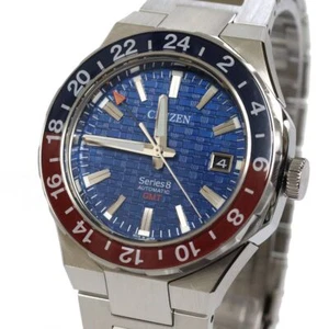 Citizen Series 8 NB6030-59L GMT Date 10Bar Blue Silver Red Automatic Mens Watch - Picture 1 of 10