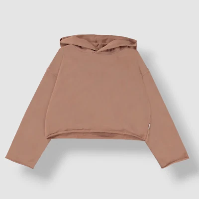 $55 Molo Girl's Pink Long Sleeve Raw Edge Hoodie Sweater Size 8 - Image 1 of 3