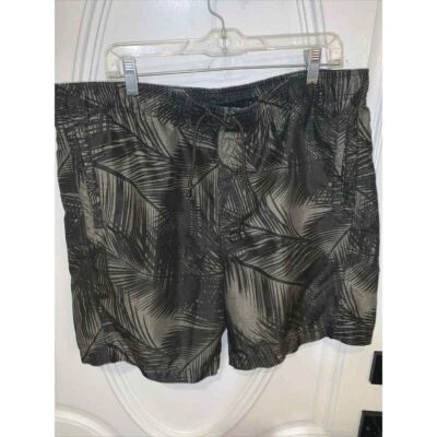 Bañador Islander vintage estampado hojas de palma verde para hombre mediano 40" Foto 1 de 4