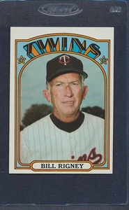 1972 Topps #389 Bill Rigney Twins quasi nuovo *6849 - Foto 1 di 1