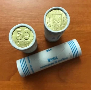 UKRAINE - Bank ROLL (50 coins) x 50 KOPIYOK (kopecks) 2023, KM # 3.3 c - BU, UNC - Picture 1 of 7