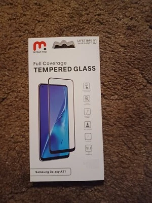 Mybat Pro Samsung Galaxy A21 Screen Protector Tempered Glass Full Coverage 9H... - Image 1 of 2