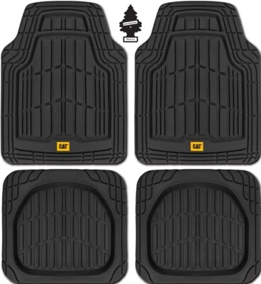 New 4PC Heavy Duty Rubber Car Truck Floor Mats Set Semi-Custom Fit For Chevy  - Image 1 of 4