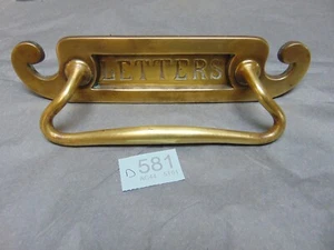 Door Letter Box Plate Antique Brass Art Nouveau H & Co ref 581D(FREE UK POSTAGE) - Picture 1 of 4