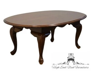 BROYHILL FURNITURE Solid Cherry Traditional Style 46" Oval Accent Coffee Table - Picture 1 of 8