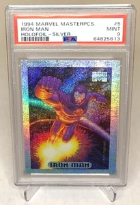 1994 Marvel Masterpieces Iron Man Holofoil Silver PSA 9 #5 - Picture 1 of 2