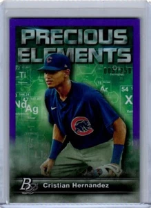 2023 Bowman Platinum - Precious Elements #PE-4 Cristian Hernandez (RC) /250 - Picture 1 of 2