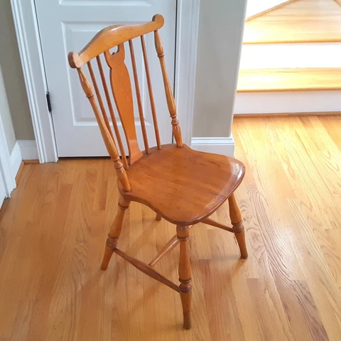 Heywood Wakefield Windsor Chair Maple/Birch Buffalo NY Label Lovely Color/Patina Cover