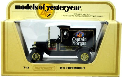 Matchbox of Yesteryear No: Y-12 1912 FORD Model T Van in CAPTAIN MORGAN RUM MIB - Image 1 of 4