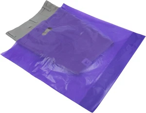 500 Bags Plastic Shopping Purple Merchandise Low Density Retail 20" x 20" x 5" - Picture 1 of 6