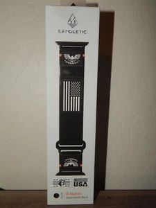 Bandletic R-Nylon Apple Watch Band ~ *America * Black Band ~ - Zdjęcie 1 z 4