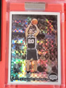 Manu Ginobili 2003-04 TOPPS CHROME X-FRACTOR REFRACTOR CARD #d210/220 SPURS - Picture 1 of 2
