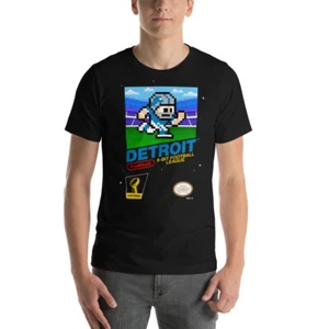 Camiseta de fútbol americano de 8 bits de los Detroit Lions NES Nintendo retro Tecmo Super Bowl - Imagen 1 de 29
