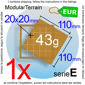 1x MDF Movement Tray 5x5 (E 0mm) 20mm Square Base War Hammer 40k Bandeja Socle - Imagen 1 de 7
