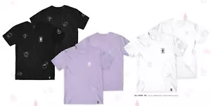 Girl Skateboards Hello Kitty 50th Anniversary Allover Tee Black Purple or White - Picture 1 of 13
