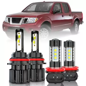Para For Nissan Juke 2011-2014-2 lado LED faro Hi/lo haz niebla bombillas 4x - Picture 1 of 12