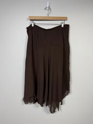 VIntage Fashion Bug Women Brown Skirt Asymmetric Flowy Pull On Forest Fairy Y2K - Image 1 of 4