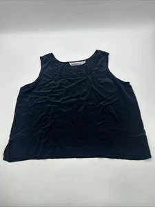 Diana Marco Blouse Women Size 20 Black Solid Sleeveless..#26374 - Picture 1 of 6