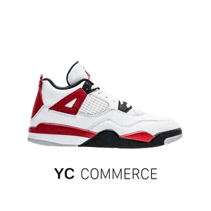 Jordan 4 Retro PS Red Cement BQ7669-161  Weiß Rot Schwarz Kinderschuh Unisex - Bild 1 von 1