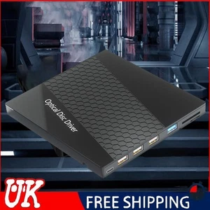7-in-1 USB3.0 USB C Multi-Function Drive Slim CD ROM Burner Reader for Laptop PC - Picture 1 of 12