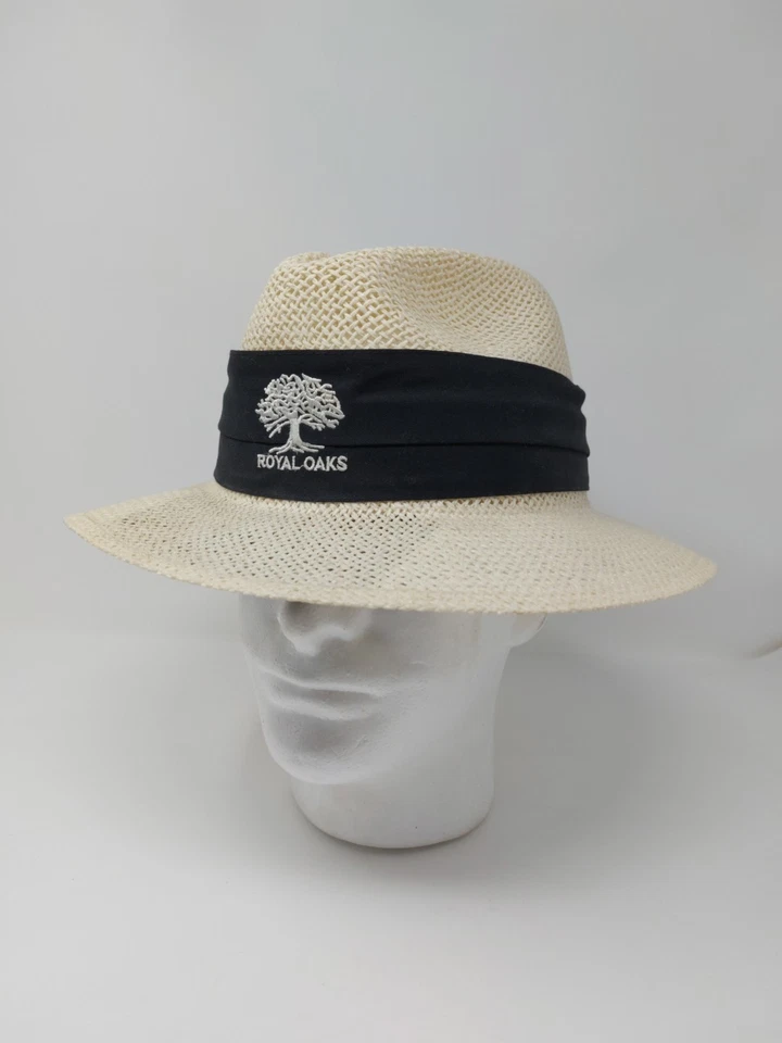 VTG Royal Oaks Golf Panama Straw Hat Made in USA Unihat TEXACE - Image 1 of 4