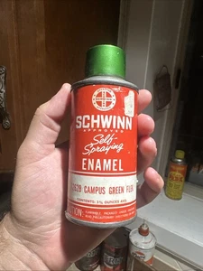 Vintage Schwinn Bicycles Self Spraying Enamel Can Oil Can Gas Oil Advertising - Picture 1 of 10