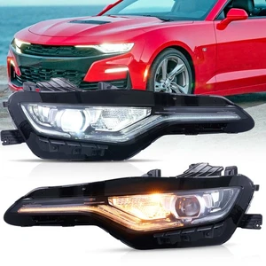 2x VLAND For 2019-2024 Chevy Camaro RS|1SS|2SS FULL LED DRL Projector Headlight - Picture 1 of 11