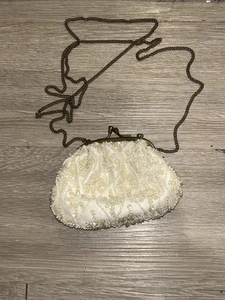 Vintage kleine Geldbörse mit Perlen - Bild 1 von 9