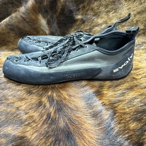 Evolv Trax VTR3D Lace Up Rock Climbing Shoe Gray Black Size 10 Men Rappelling - Picture 1 of 5