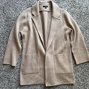 Blazer Suéter Mujer J Crew Sophie Mezcla Lana Frente Abierto Tostado Pequeño J0244 - Imagen 1 de 5