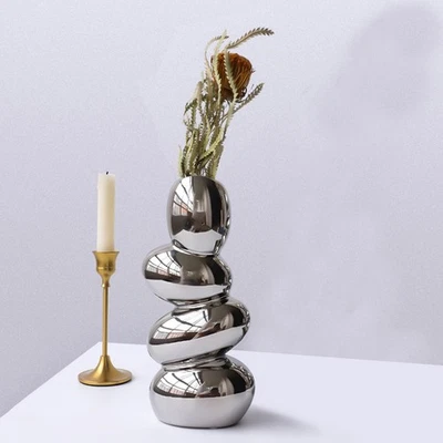 Ceramic Vase Flowerpot Decoration Floral Arrangement Abstract Modern Ornament - Bild 1 von 4