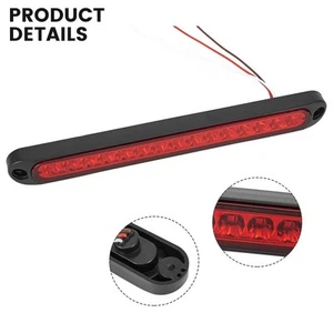 15LED Red LED Sealed Truck Trailer Strip Brake Rear Stop Turn Tail Light Bar New - Picture 1 of 21