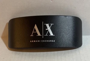 Armani Exchange Brillenetui schwarz Filz gefüttert Hardcover - Bild 1 von 7