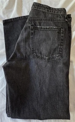 NWOT Rag & Bone High Rise Straight Leg Jeans Black Button Fly 130163 - Image 1 of 4
