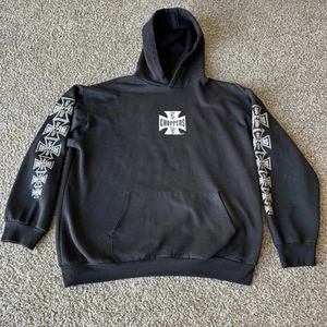 Vintage West Coast Choppers RARE Black White Hoodie Size 2XL - Picture 1 of 14