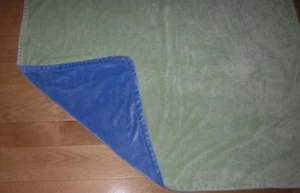 Baby Adventure Green & Blue Plush Crib Blanket Lovey - Picture 1 of 4