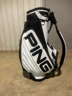 PING Karsten Staff Bag 6-Way-Top Black/White Tour Bag - Image 1 of 4