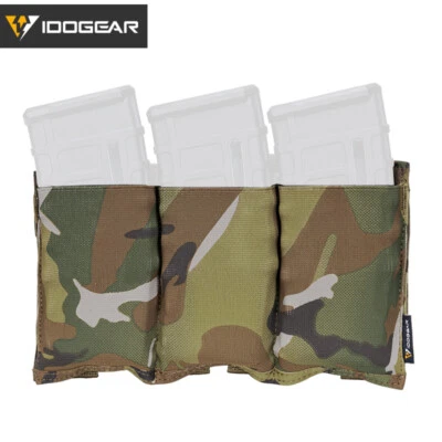 IDOGEAR Tactical 5.56 Mag Pouch Fast Draw MOLLE Mag Holder Carrier Triple Camo - Image 1 of 4