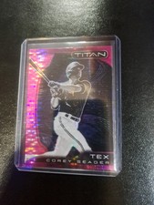 2022 Panini Chronicles TITAN Corey Seager Pink Pulsar Prizm Texas Rangers #23