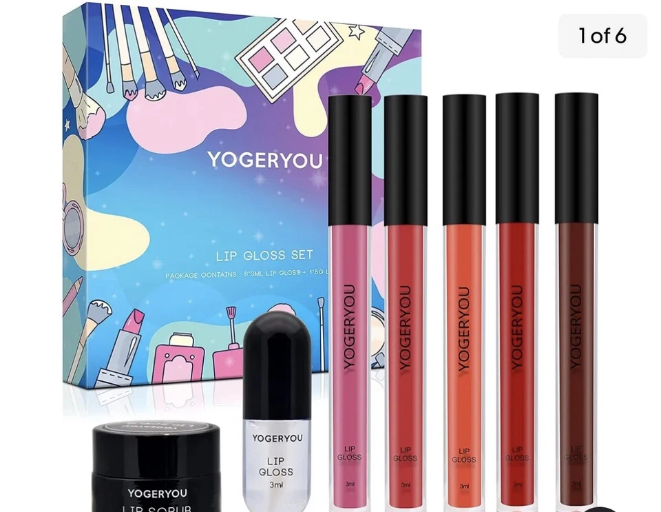 7 Packs Lip Gloss Set Gifts for Women Mum Her Girls Wife - Image 1 of 4