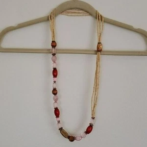 Beaded & Faux Puka Bead Necklace - Picture 1 of 3