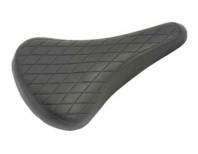 F&R GENUINE ABSOLUTE UNIVERSAL BMX BICYCLE VINYL SADDLE IN DIAMOND STYLE IN BLACK.