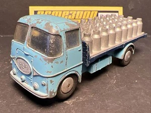 1957-65 Corgi Toys 457 ERF MODEL 44 G FLATBED LORRY + 1487 CHURNS -Blue - NO BOX - Picture 1 of 10